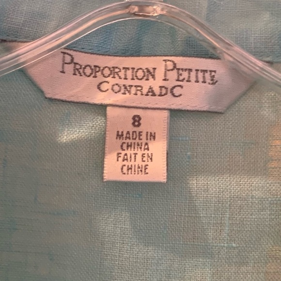 100%Linen Embroidered Button Front Shirt - Picture 8 of 9